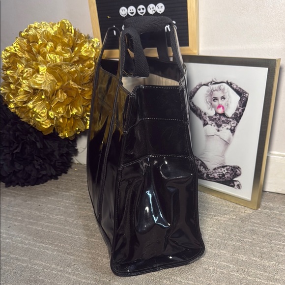 Tory Burch Black Structured Leather Tote - Picture 6 of 10